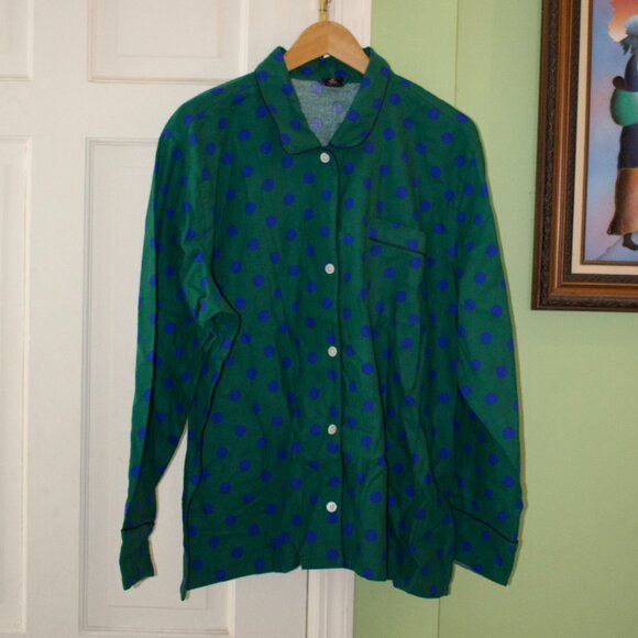 New With Tags J. Crew Dot Pajama Set in Flannel - Picture 2 of 5